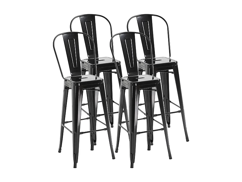 Taburetes de bar negro 44x49x116 cm HOMCOM