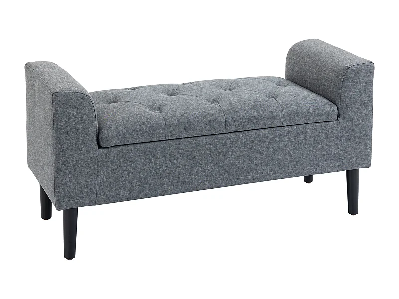 Banco pie de cama gris 116x44x58 cm HOMCOM