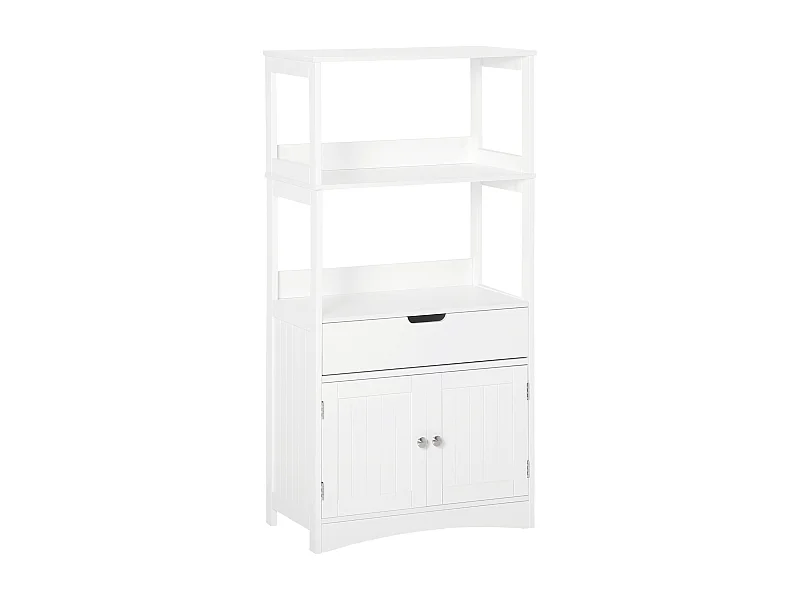 Armario de baño blanco 60x33x122.5 cm kleankin