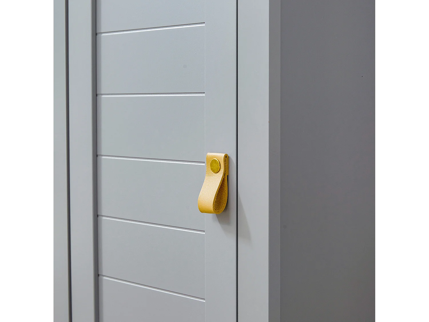 Armario alto de baño gris 39x30x168 cm kleankin