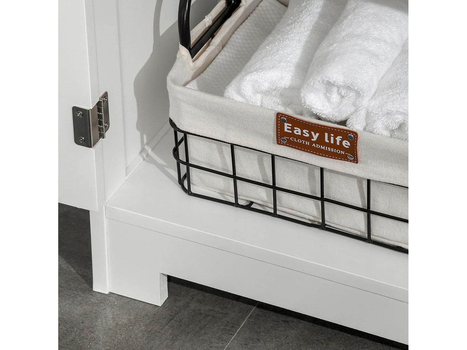 Armario de baño blanco 60x30x108.8 cm kleankin