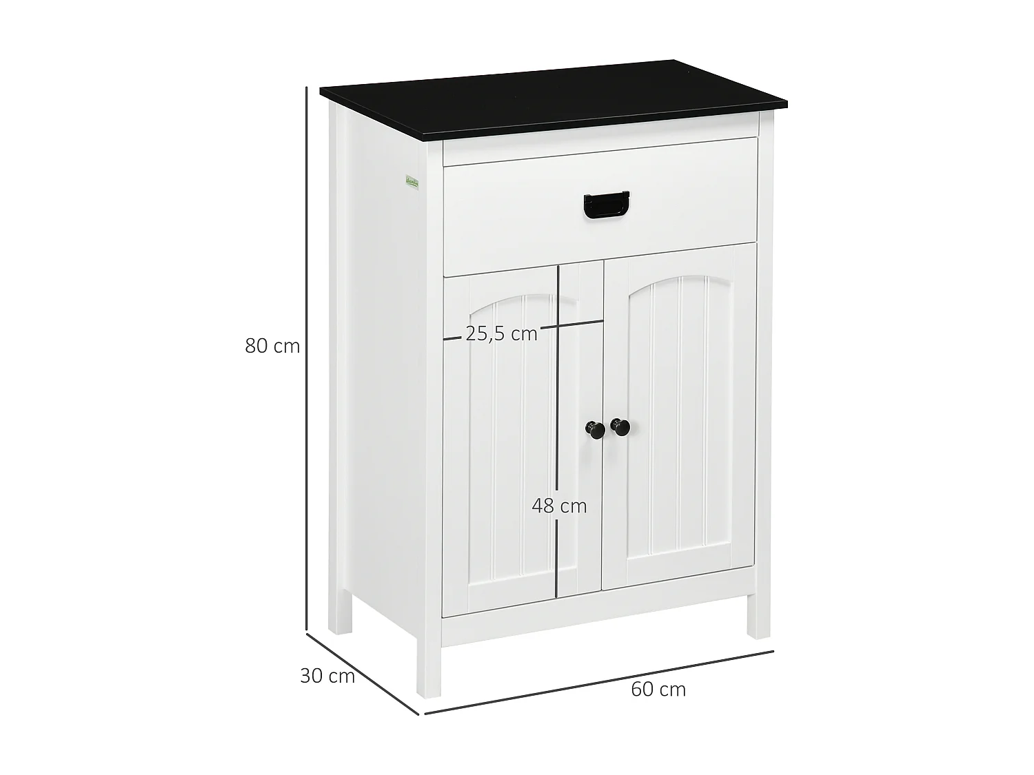 Armario de baño blanco 60x30x80 cm kleankin