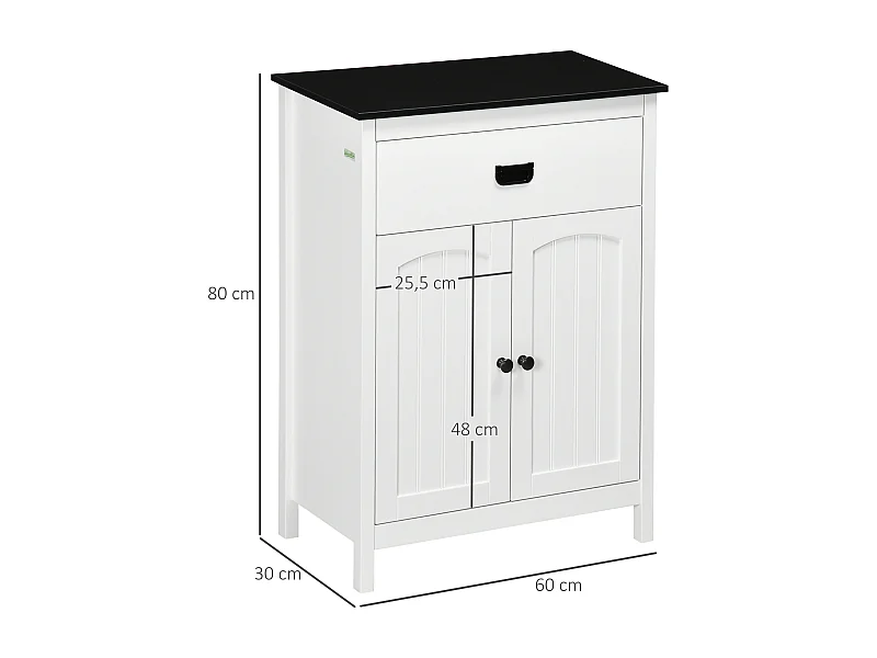 Armario de baño blanco 60x30x80 cm kleankin