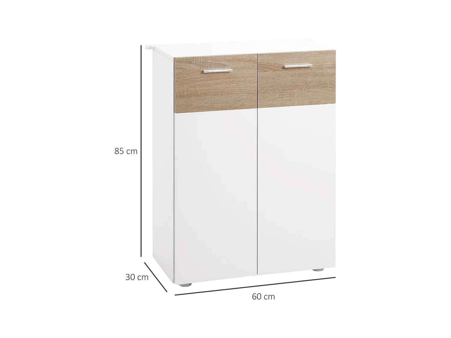 Armario de suelo baño blanco 60x30x85 cm kleankin