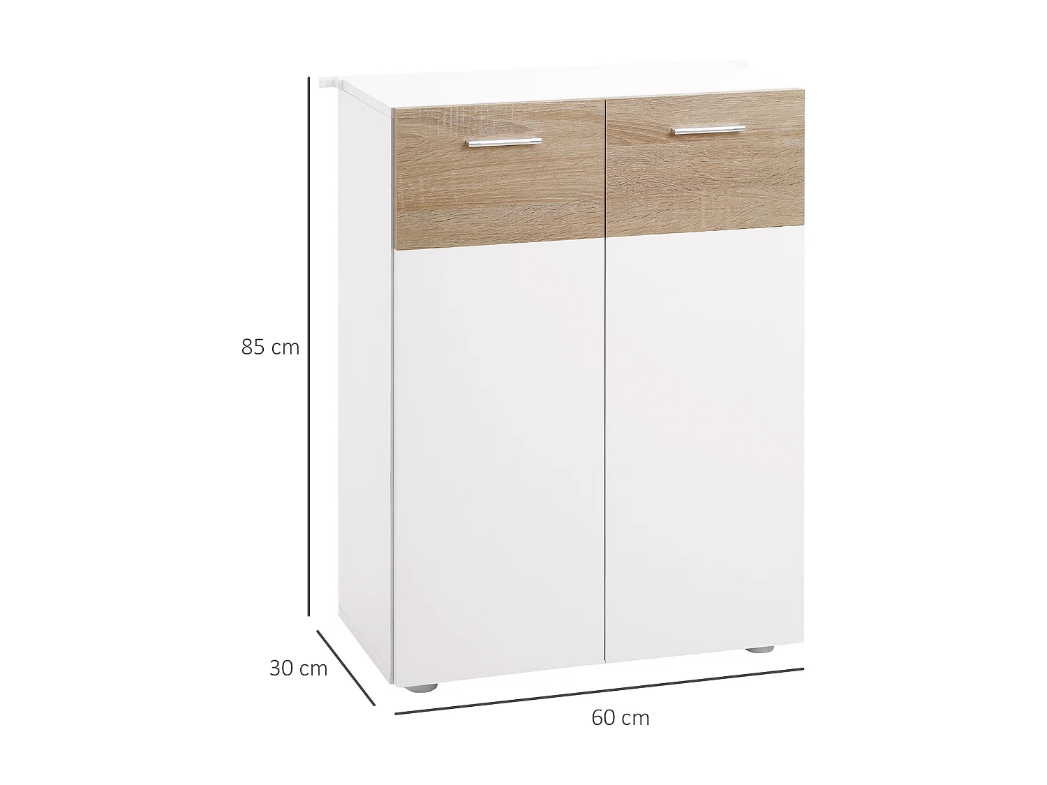 Armario de suelo baño blanco 60x30x85 cm kleankin