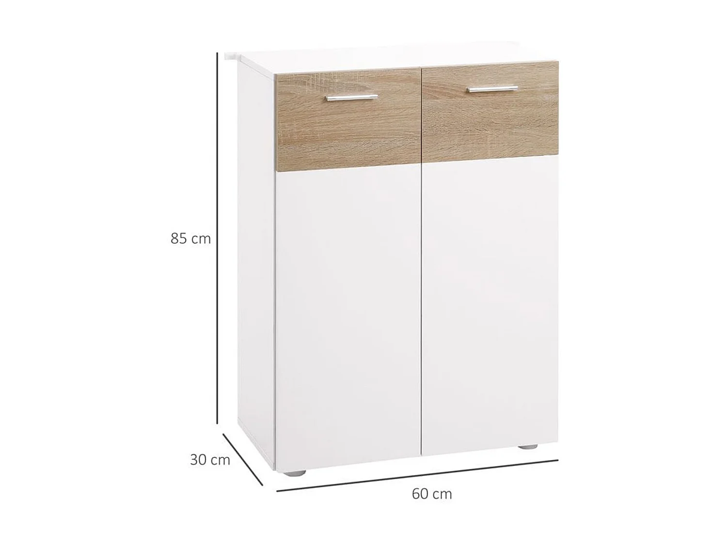 Armario de suelo baño blanco 60x30x85 cm kleankin