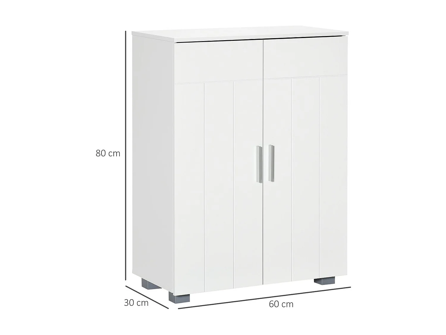 Armario de baño blanco 60x30x80 cm kleankin