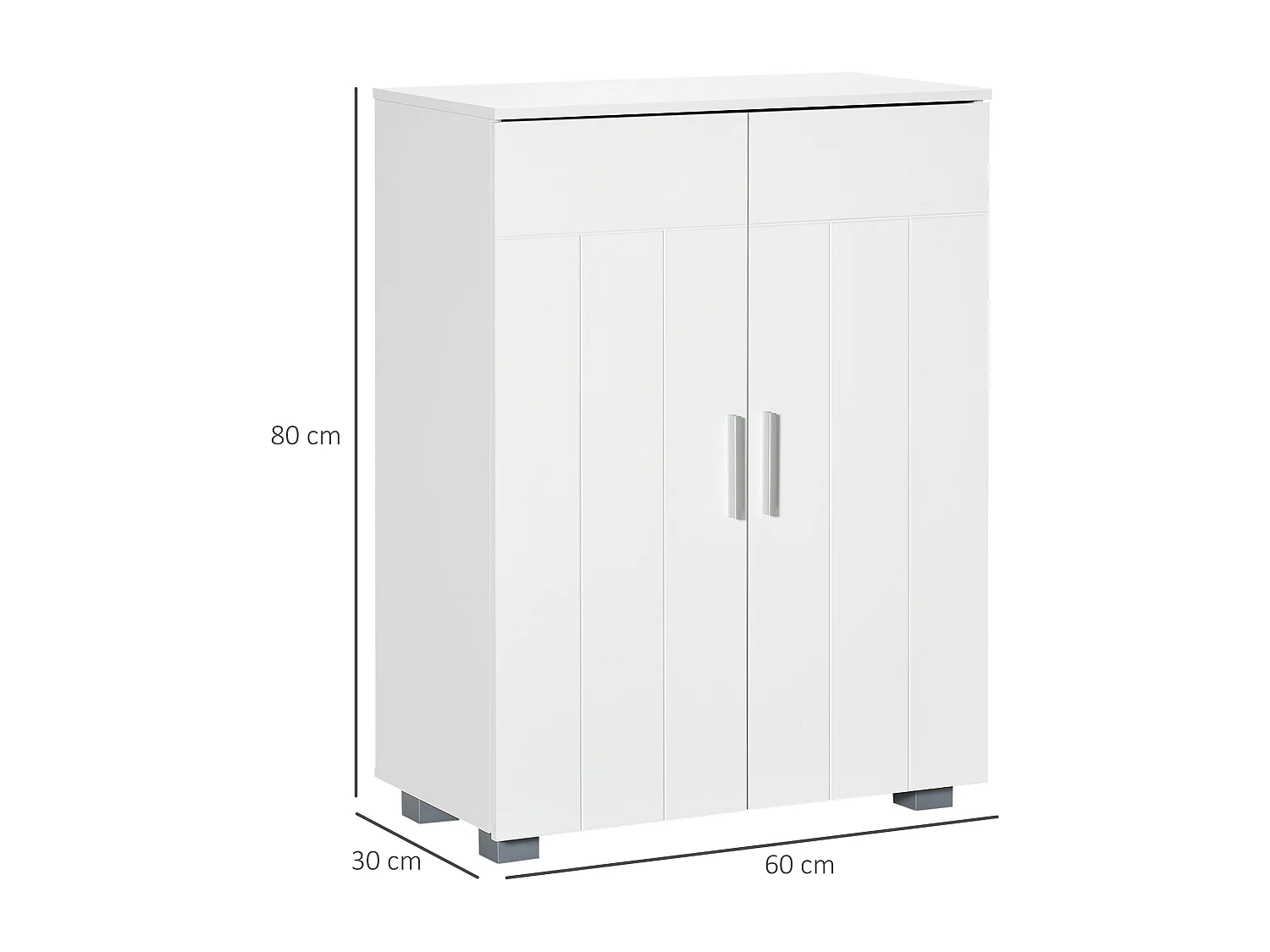 Armario de baño blanco 60x30x80 cm kleankin