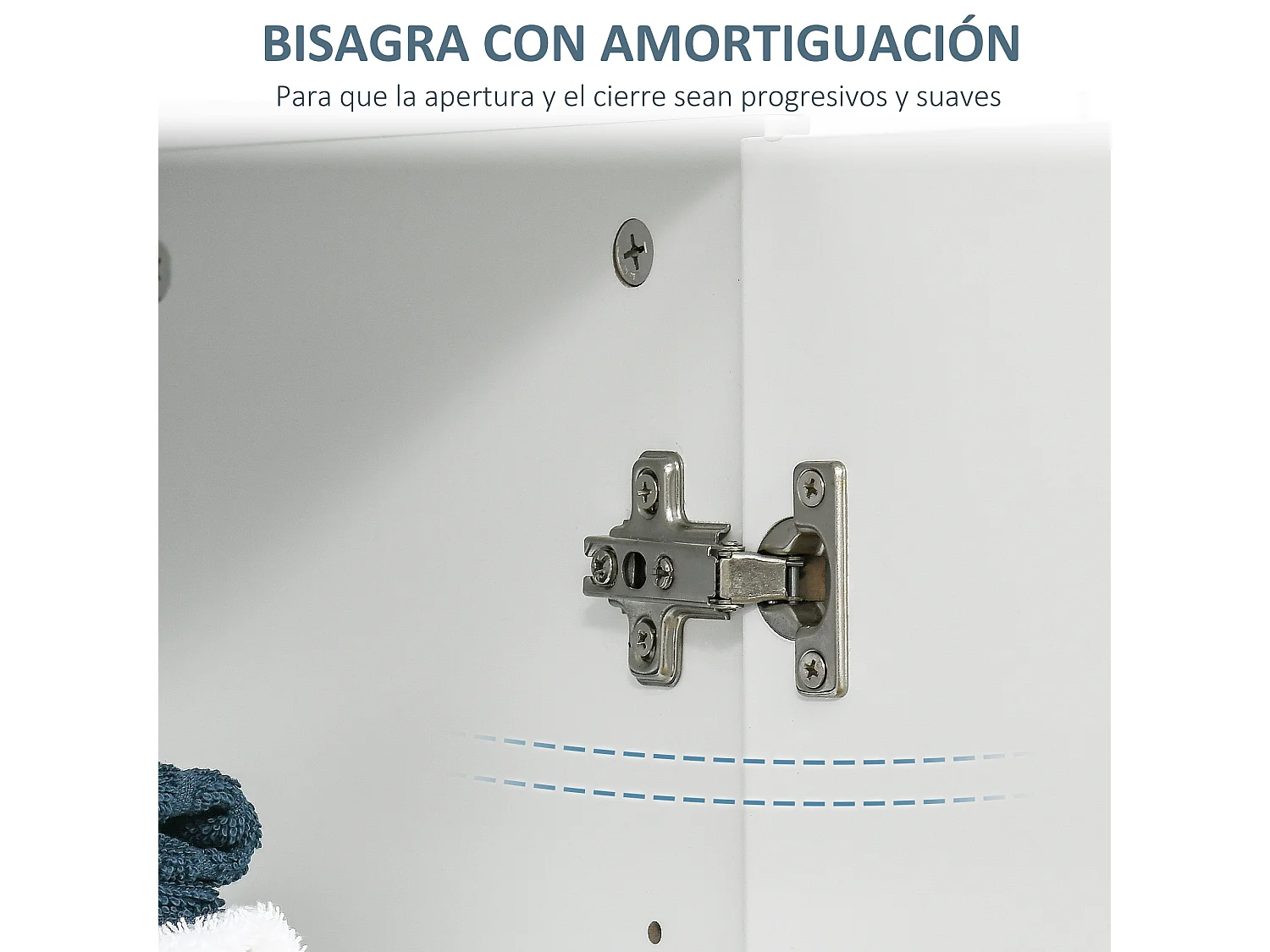 Armario de baño blanco 60x30x80 cm kleankin