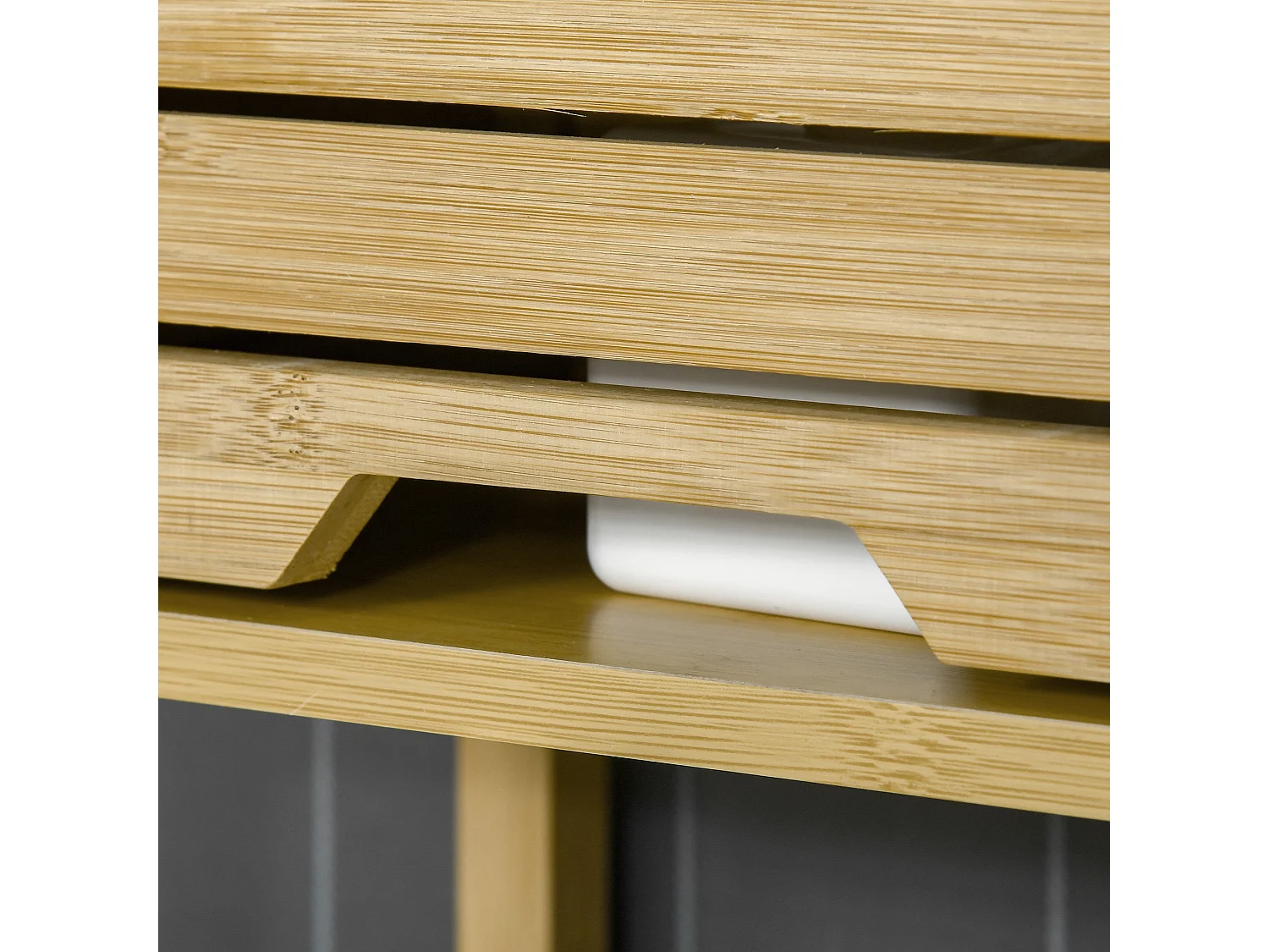 Mueble sobre inodoro madera natural 60x23x173 cm kleankin