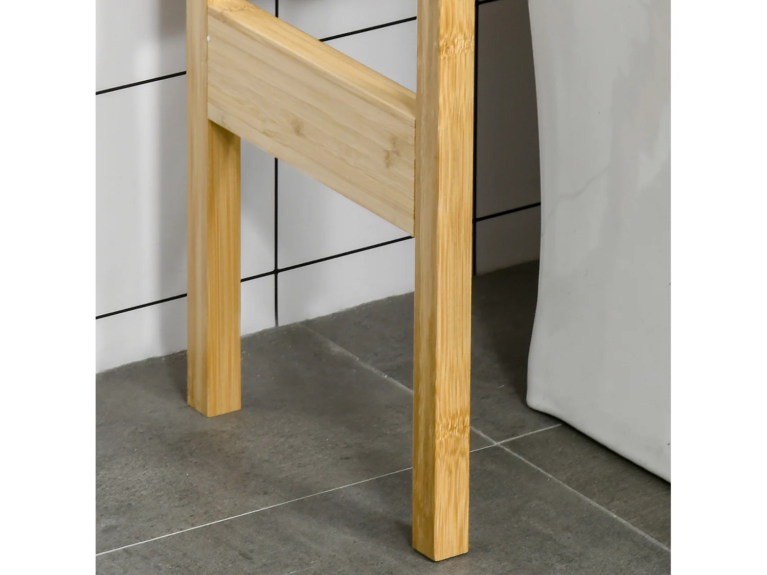 Mueble sobre inodoro madera natural 60x23x173 cm kleankin