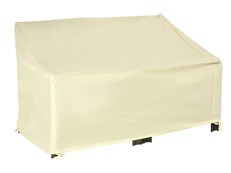 Funda protectora de banco crema 140x84x94 cm Outsunny
