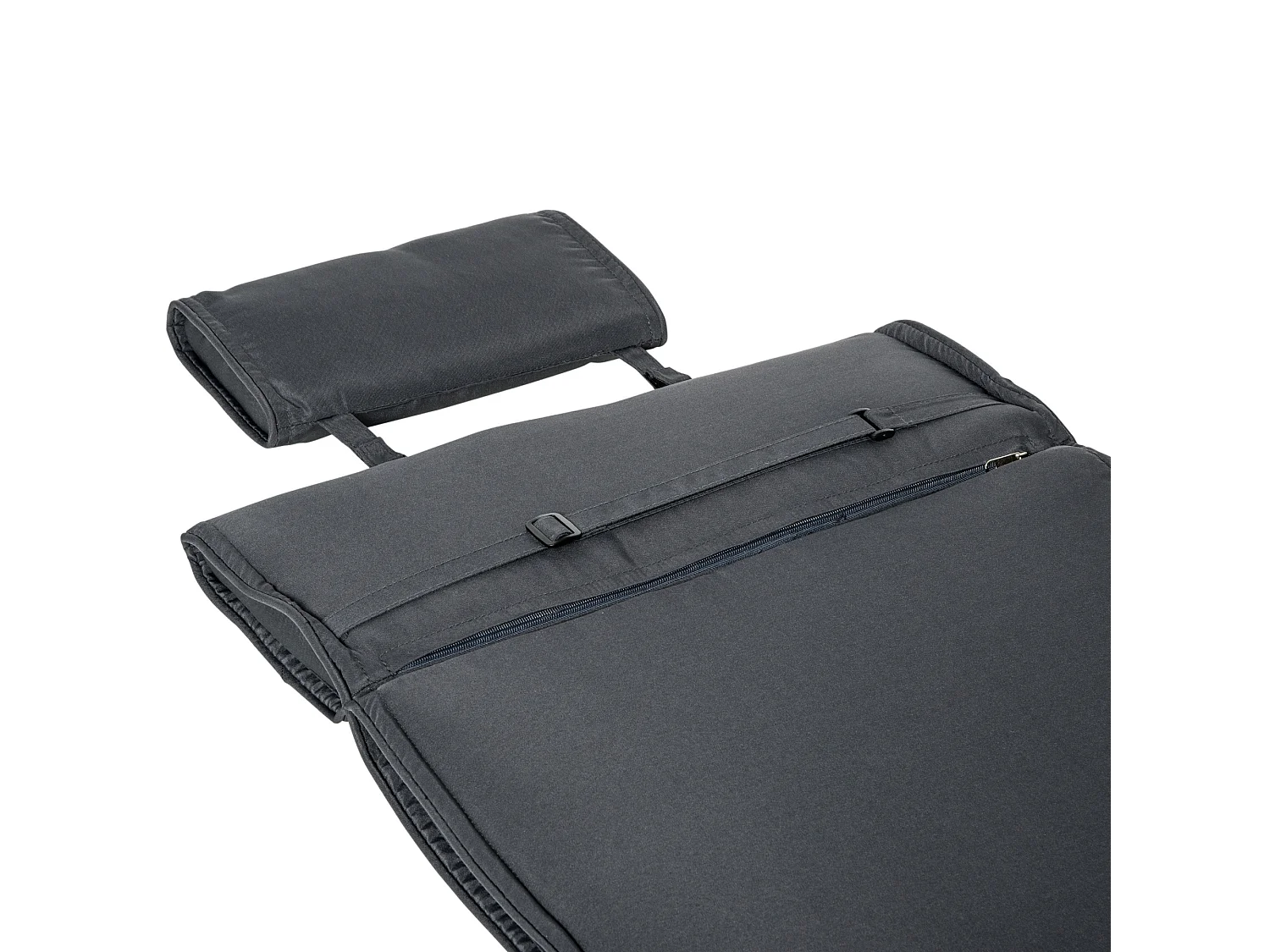 Cojín para tumbona de exterior gris 198x53x5 cm Outsunny