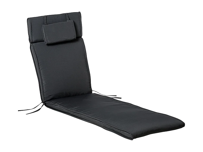 Cojín para tumbona de exterior gris 198x53x5 cm Outsunny