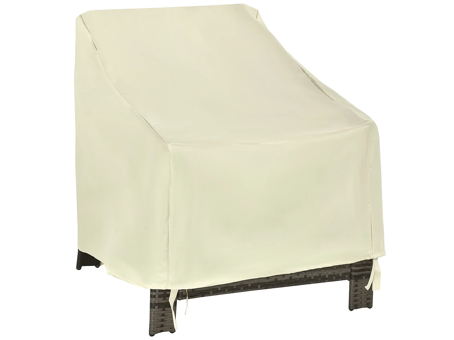 Funda protectora para sillas beige 68x87x77 cm Outsunny