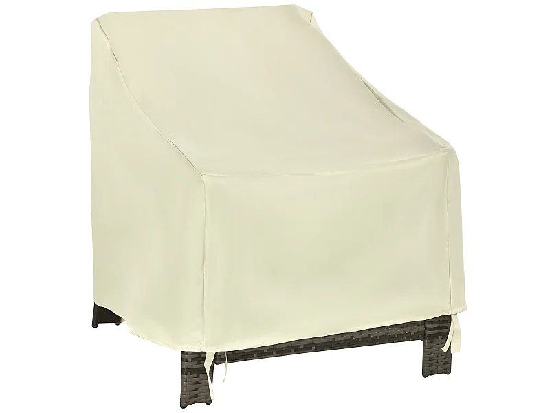 Funda protectora para sillas beige 68x87x77 cm Outsunny
