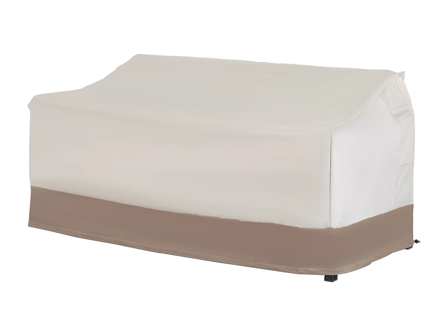 Funda protectora para banco beige y café 152x87x79 cm Outsunny