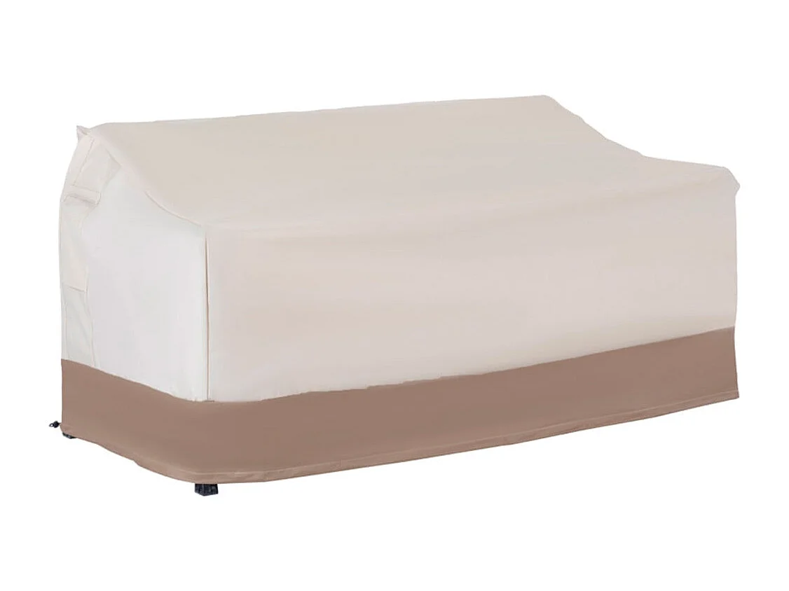 Funda protectora para banco beige y café 152x87x79 cm Outsunny