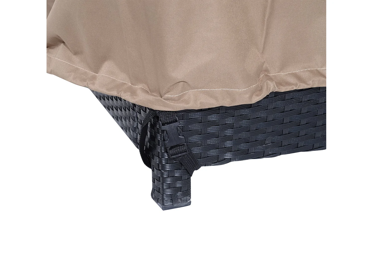 Funda protectora para banco beige y café 152x87x79 cm Outsunny