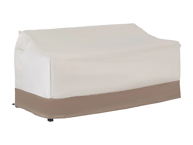 Funda protectora para banco beige y café 152x87x79 cm Outsunny