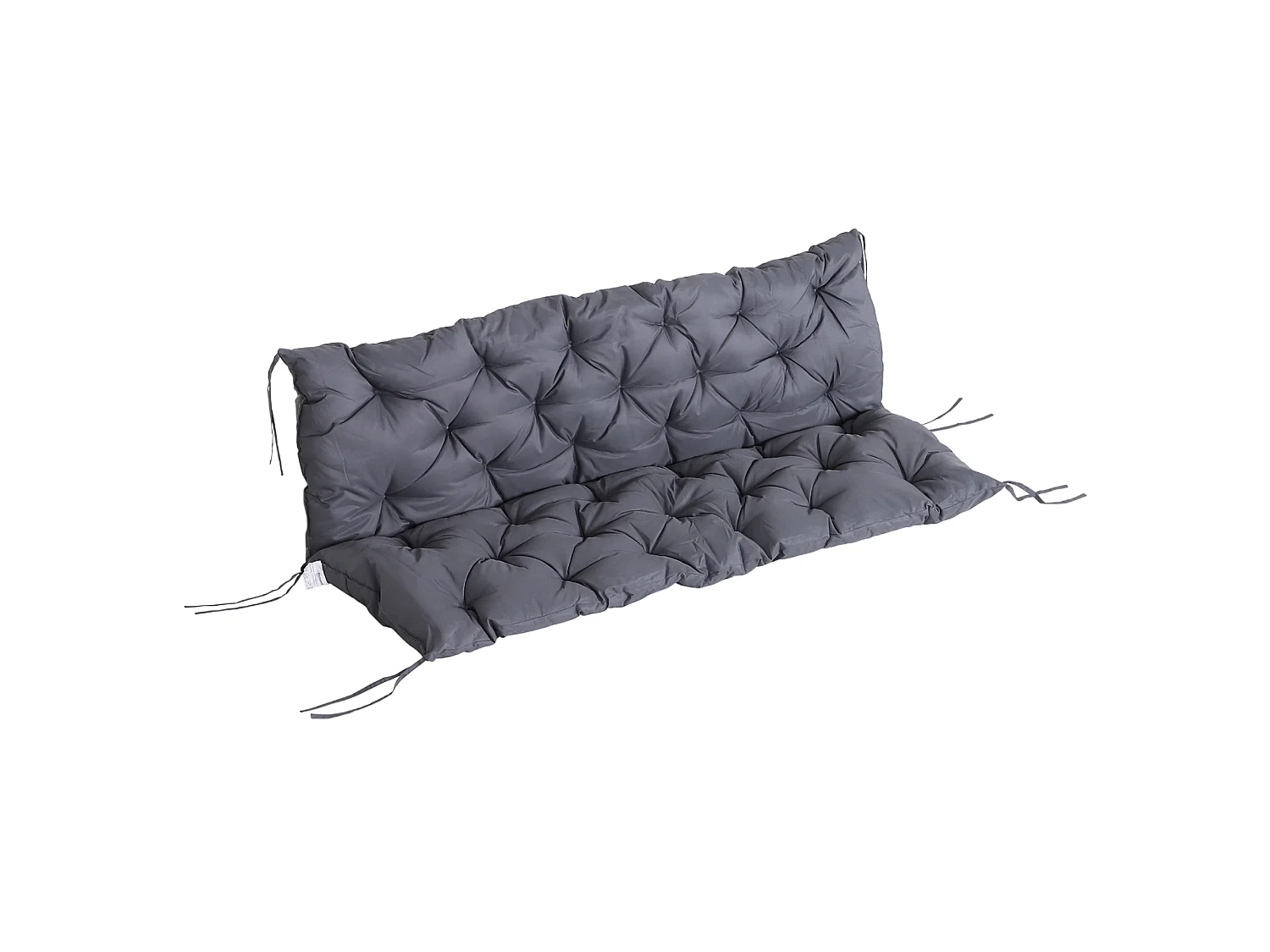 Cojín para banco con respaldo gris 150x98x8 cm Outsunny