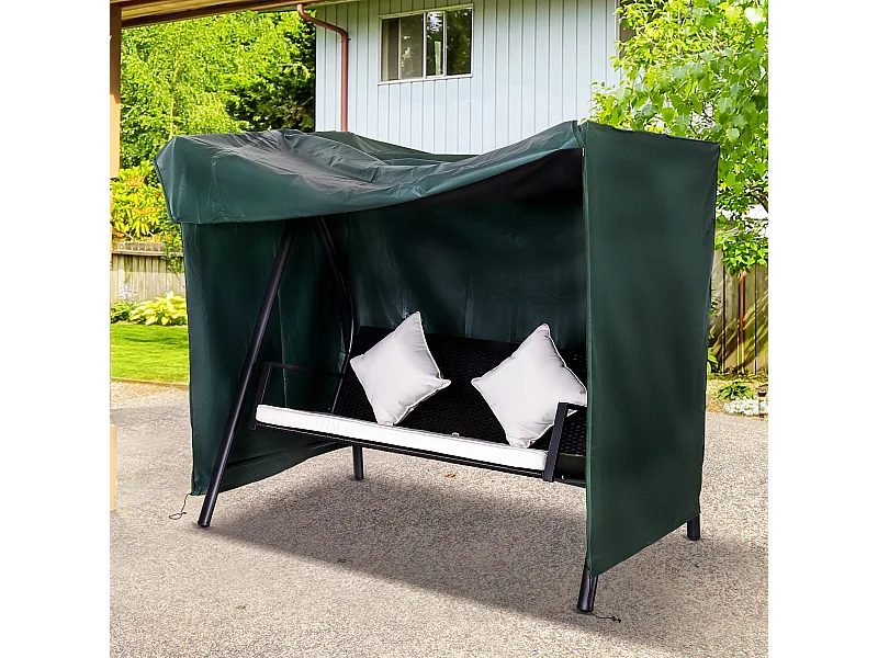 Cubierta para columpio verde oscuro 205x124x164cm Outsunny