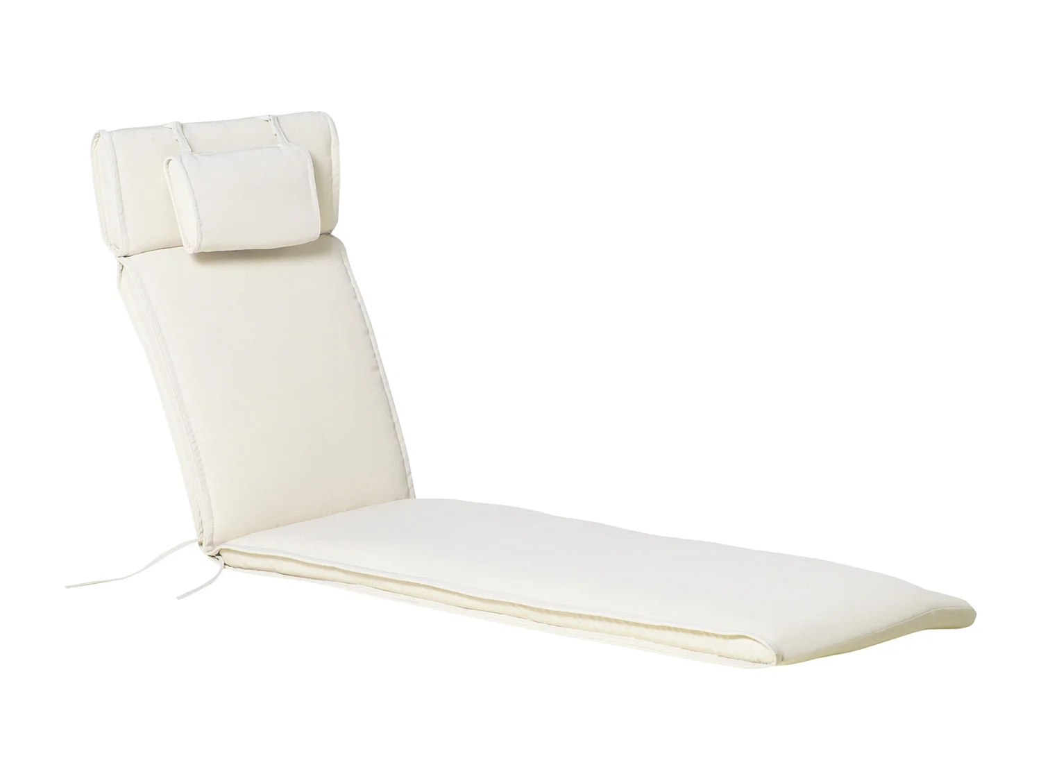 Cojín para tumbona de exterior crema 198x53x5 cm Outsunny