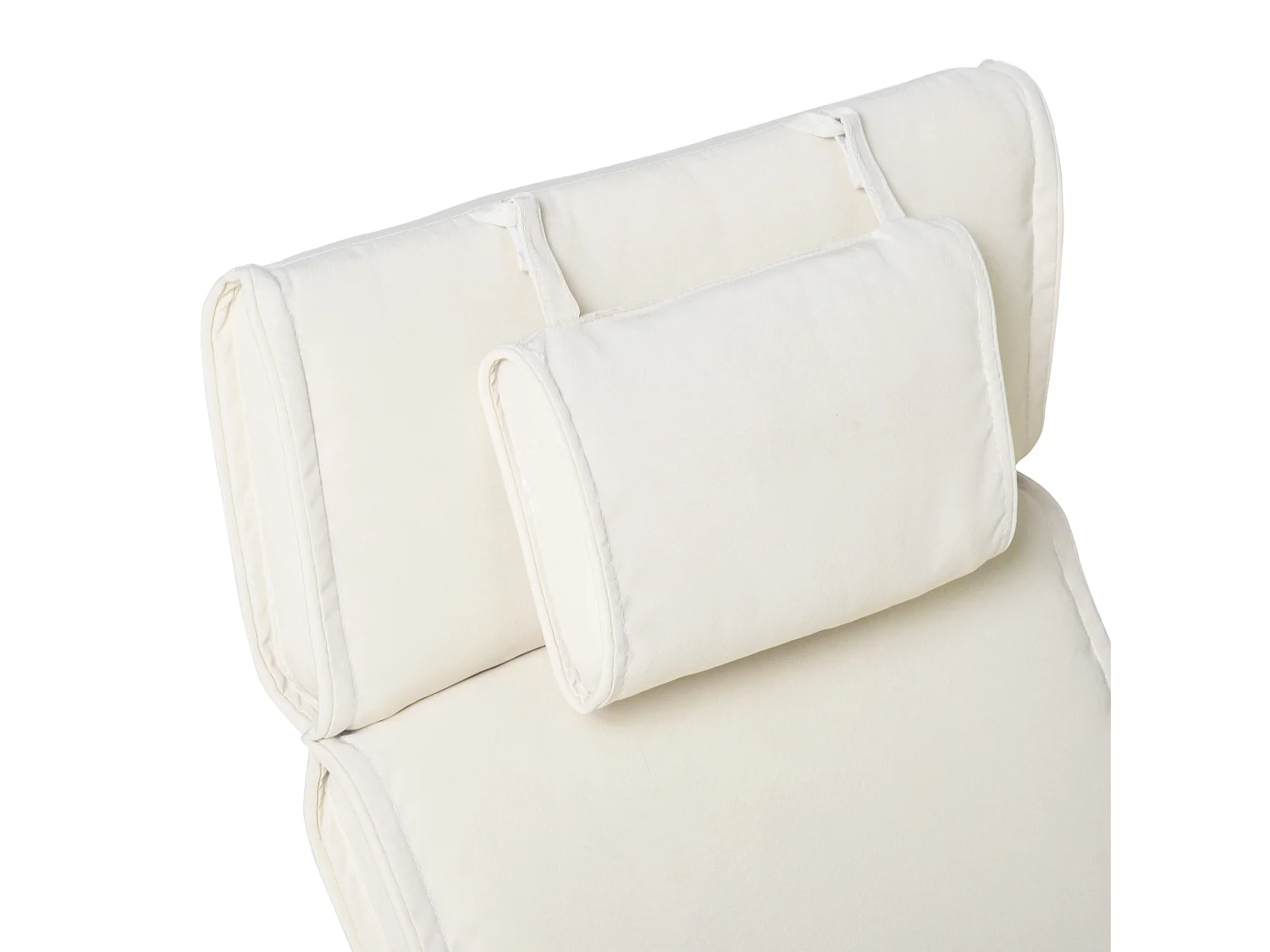 Cojín para tumbona de exterior crema 198x53x5 cm Outsunny