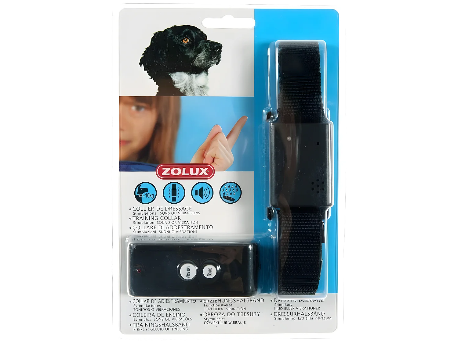 Collier de dressage chien stimulation sons ou vibrations