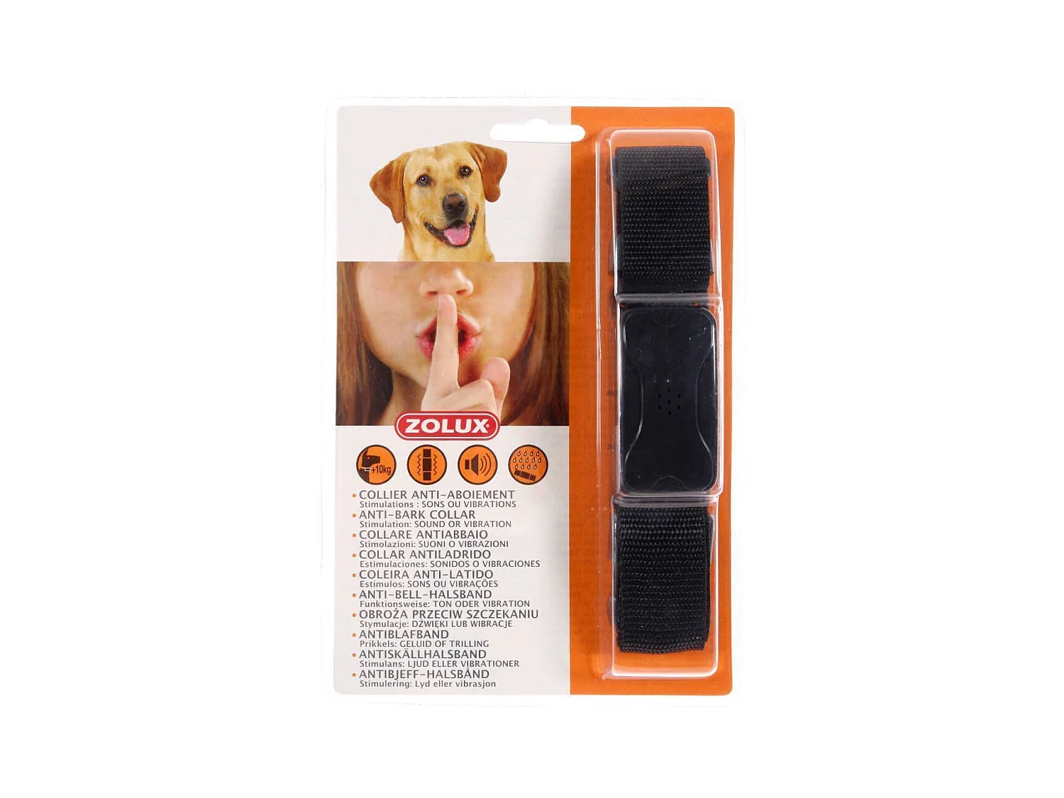 Collier anti-aboiement sons et vibrations grands chiens