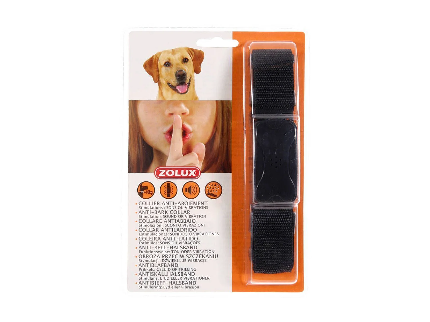 Collier anti-aboiement sons et vibrations grands chiens