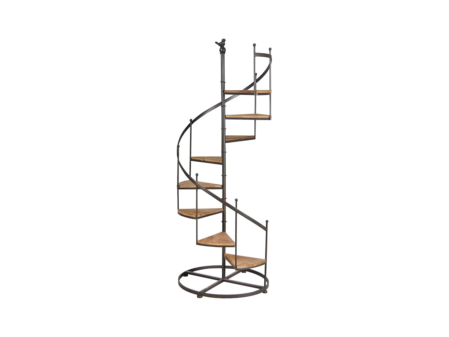 Étagère en métal et bois escalier