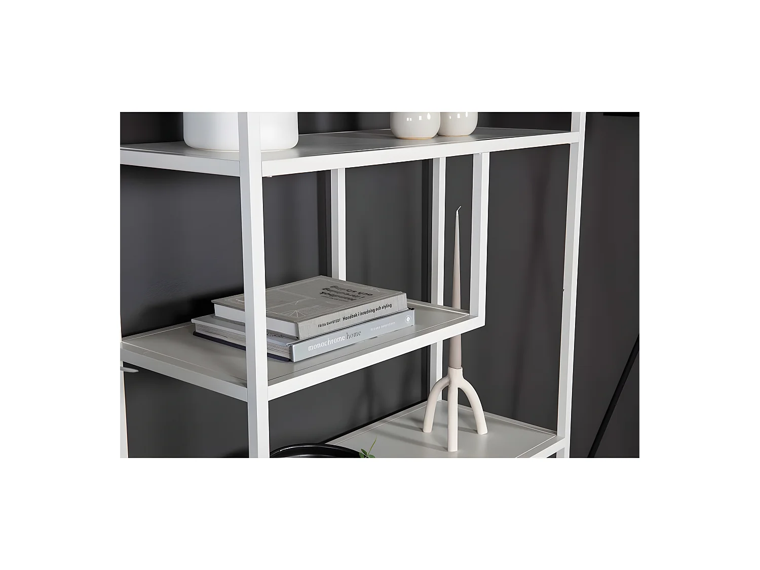 Staal wandkast 6 planken, wit.