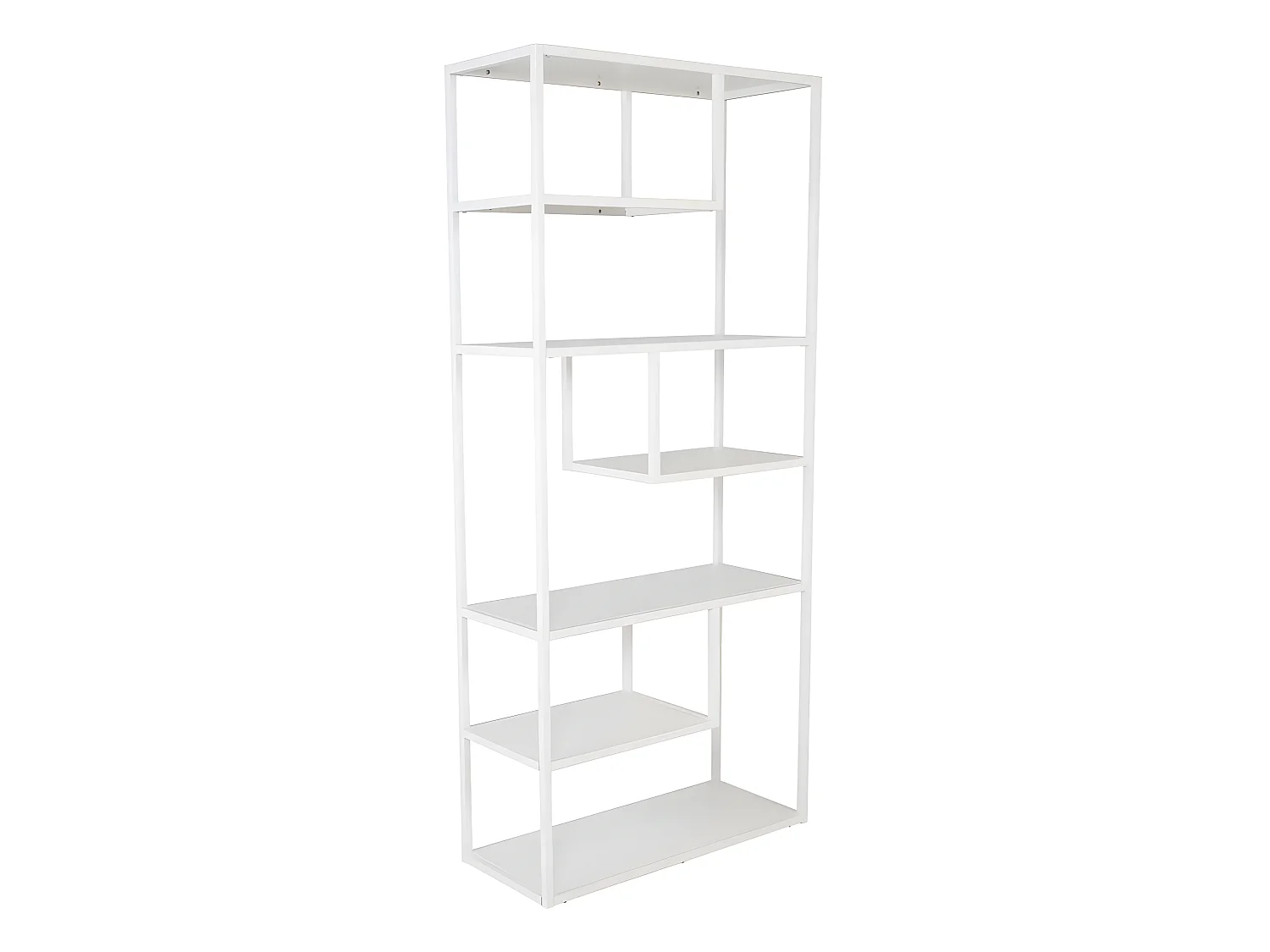 Étagère Bibliothèque 6 Niveaux "Staal" 188cm Blanc