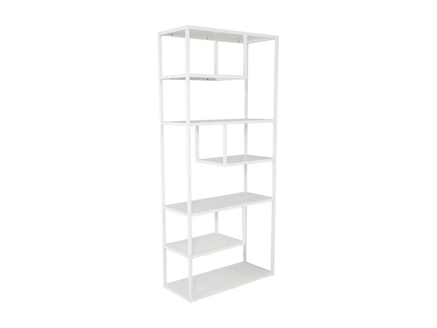 Étagère Bibliothèque 6 Niveaux "Staal" 188cm Blanc