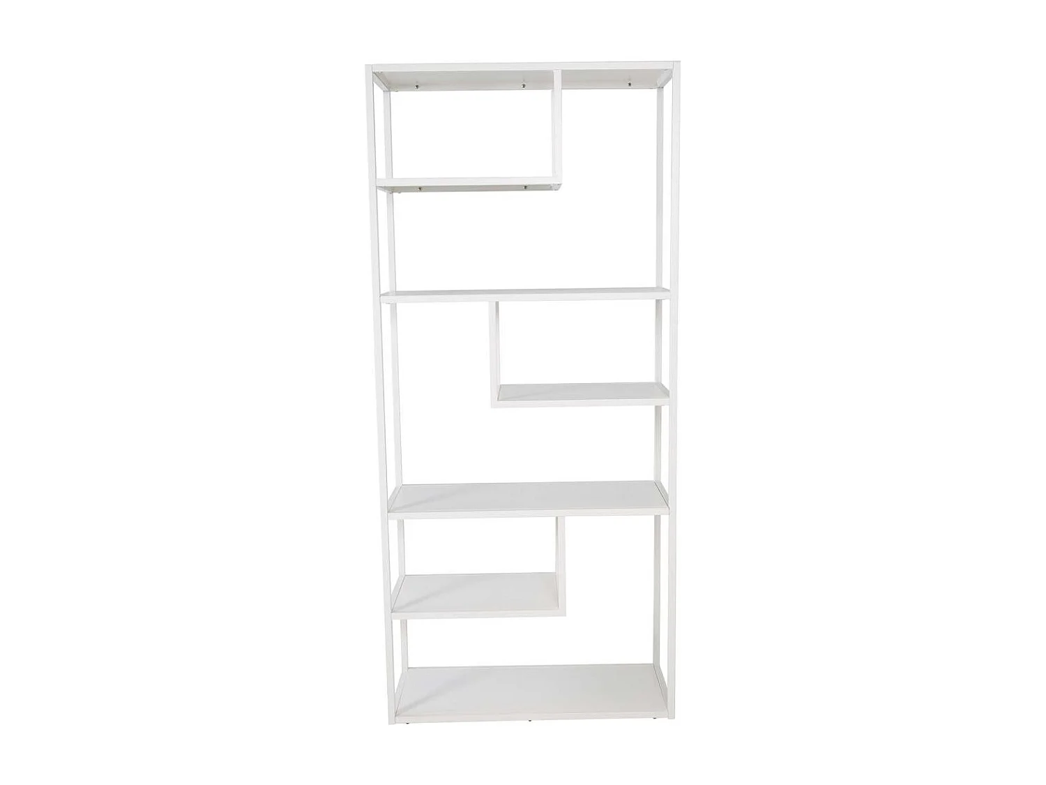 Étagère Bibliothèque 6 Niveaux "Staal" 188cm Blanc