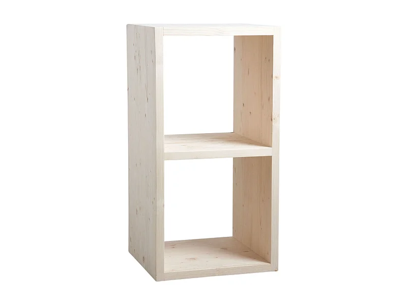 Etagère modulable 2 cases en épicéa 2 cases