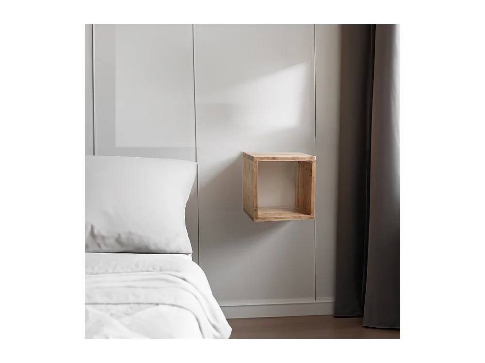 Etagère 1 case en épicéa ciré miel 1 case