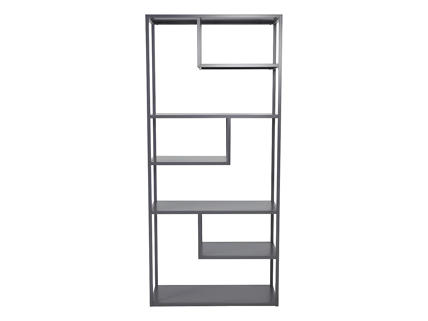Étagère Bibliothèque 6 Niveaux "Staal" 188cm Gris Clair
