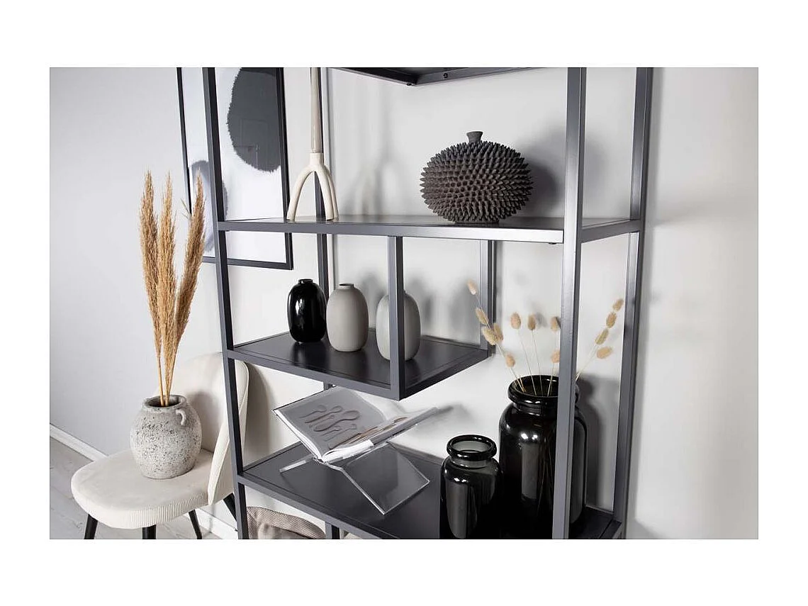 Staal wandkast 6 planken, lichtgrijs.