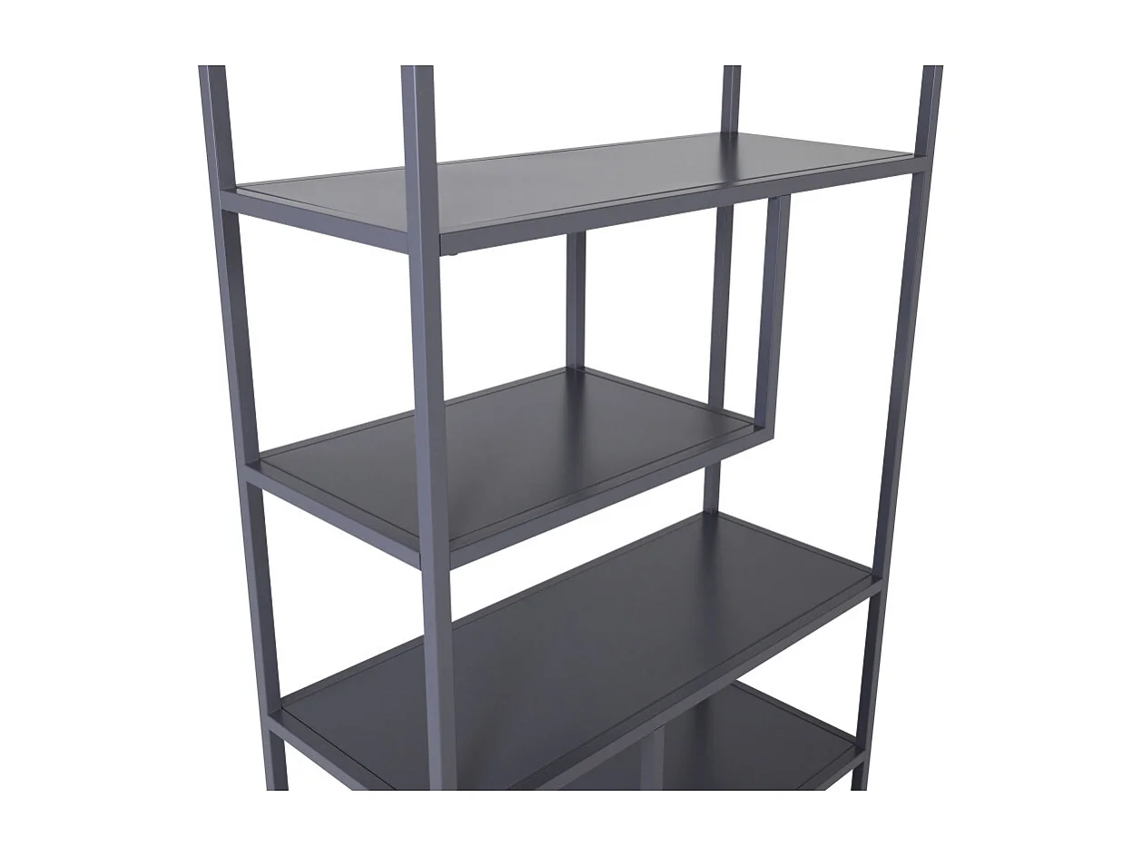 Staal wandkast 6 planken, lichtgrijs.