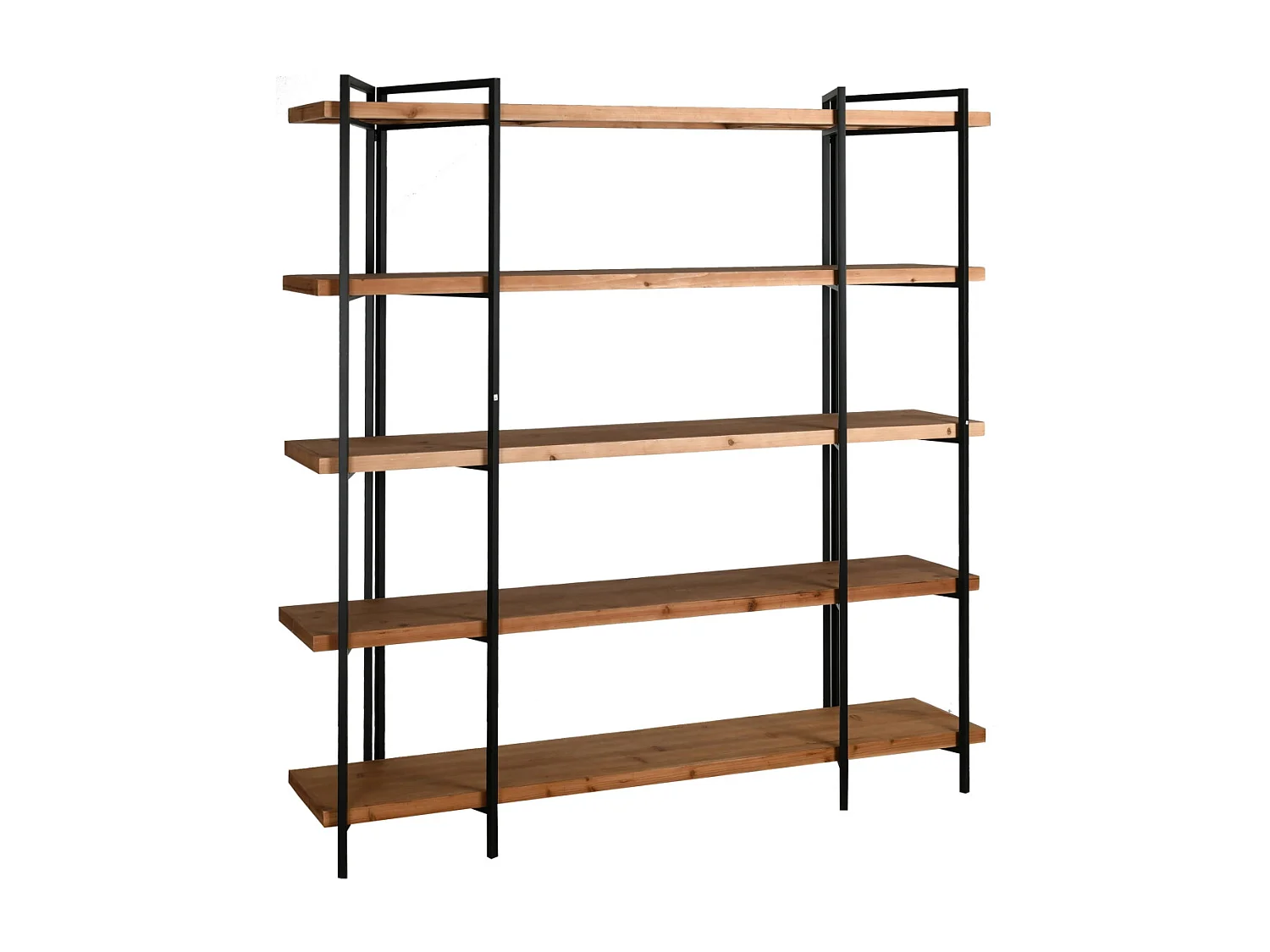 Étagère en métal et plaquage pin Moho