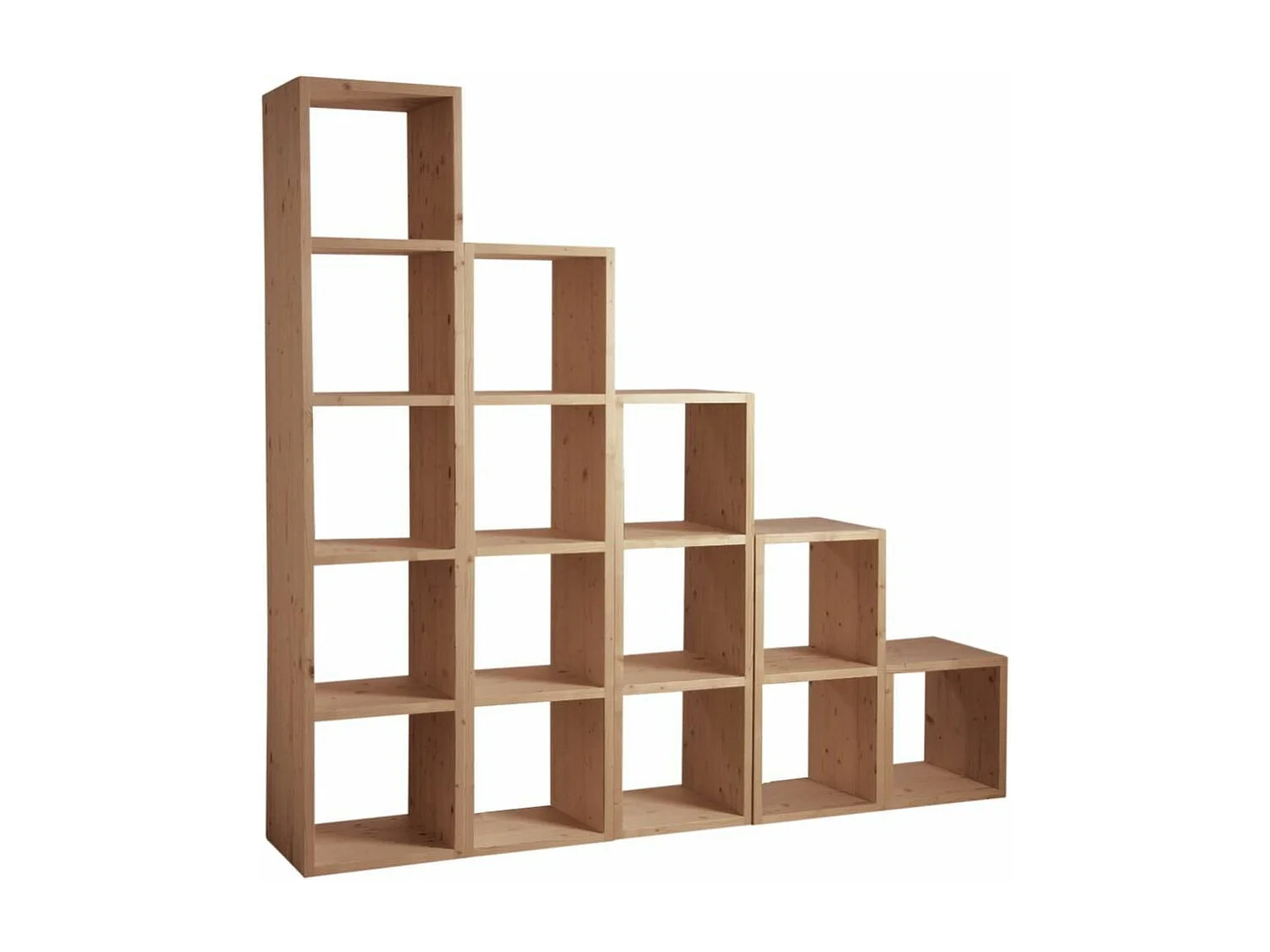 Etagère 2 cases en épicéa ciré miel 2 cases