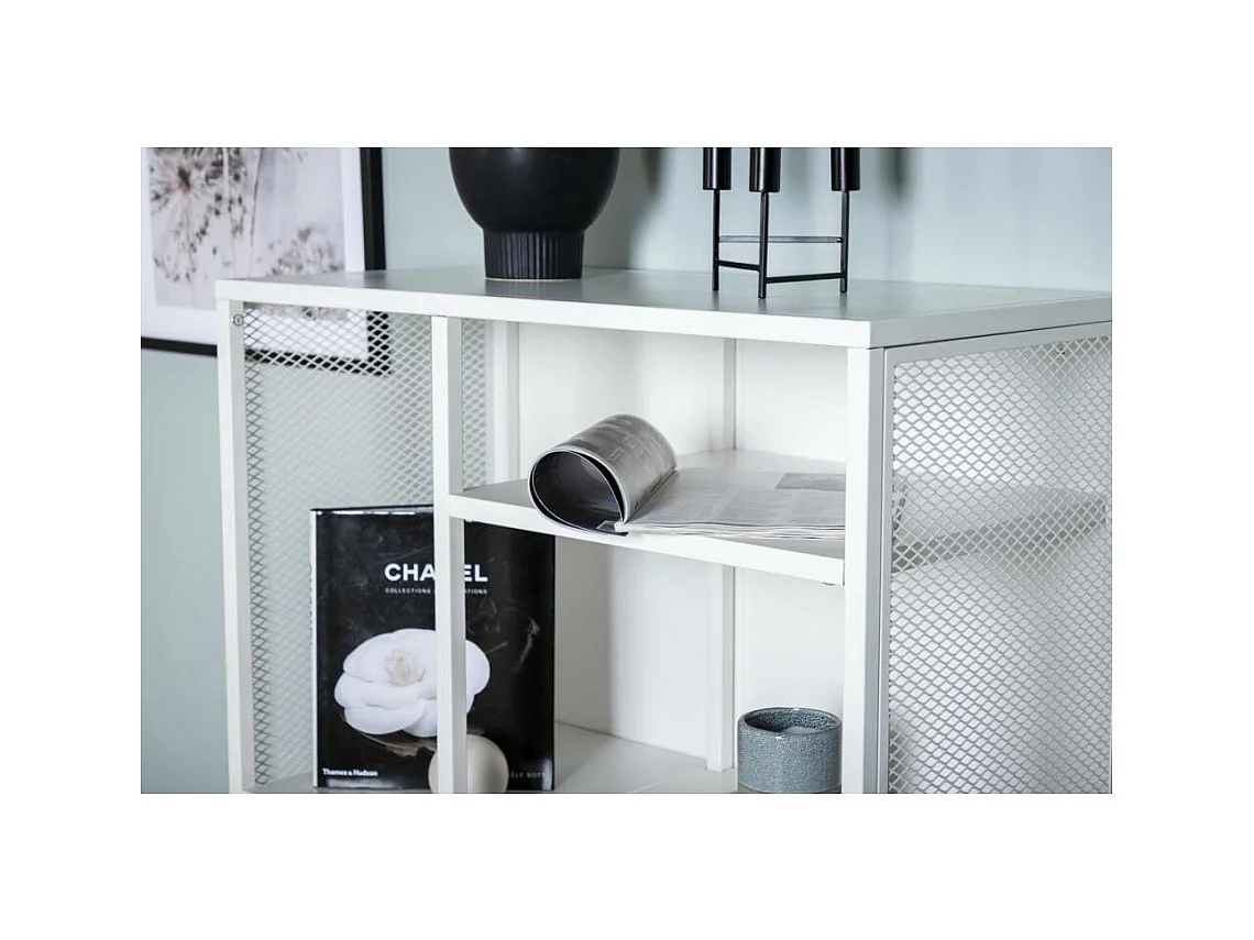 Étagère 3 Niveaux en Métal "Misha" 110cm Blanc