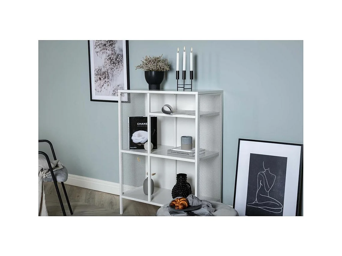 Étagère 3 Niveaux en Métal "Misha" 110cm Blanc