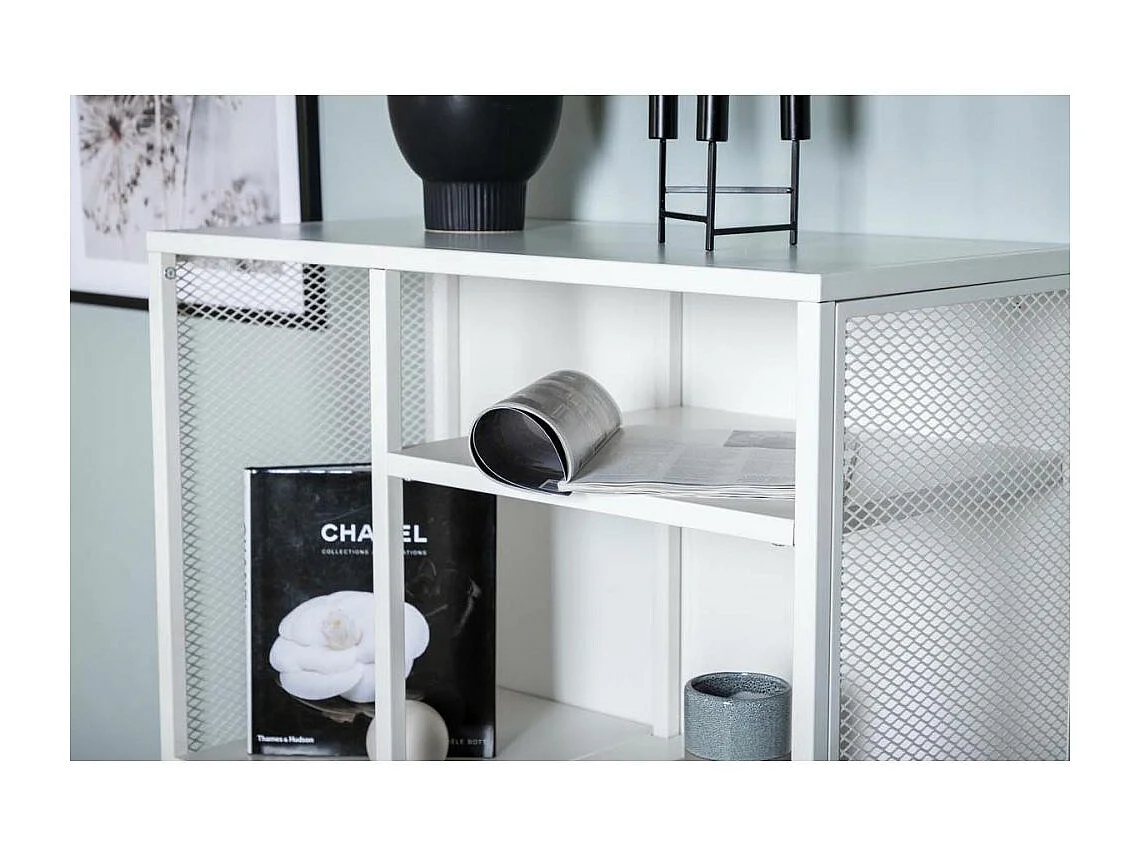 Étagère 3 Niveaux en Métal "Misha" 110cm Blanc