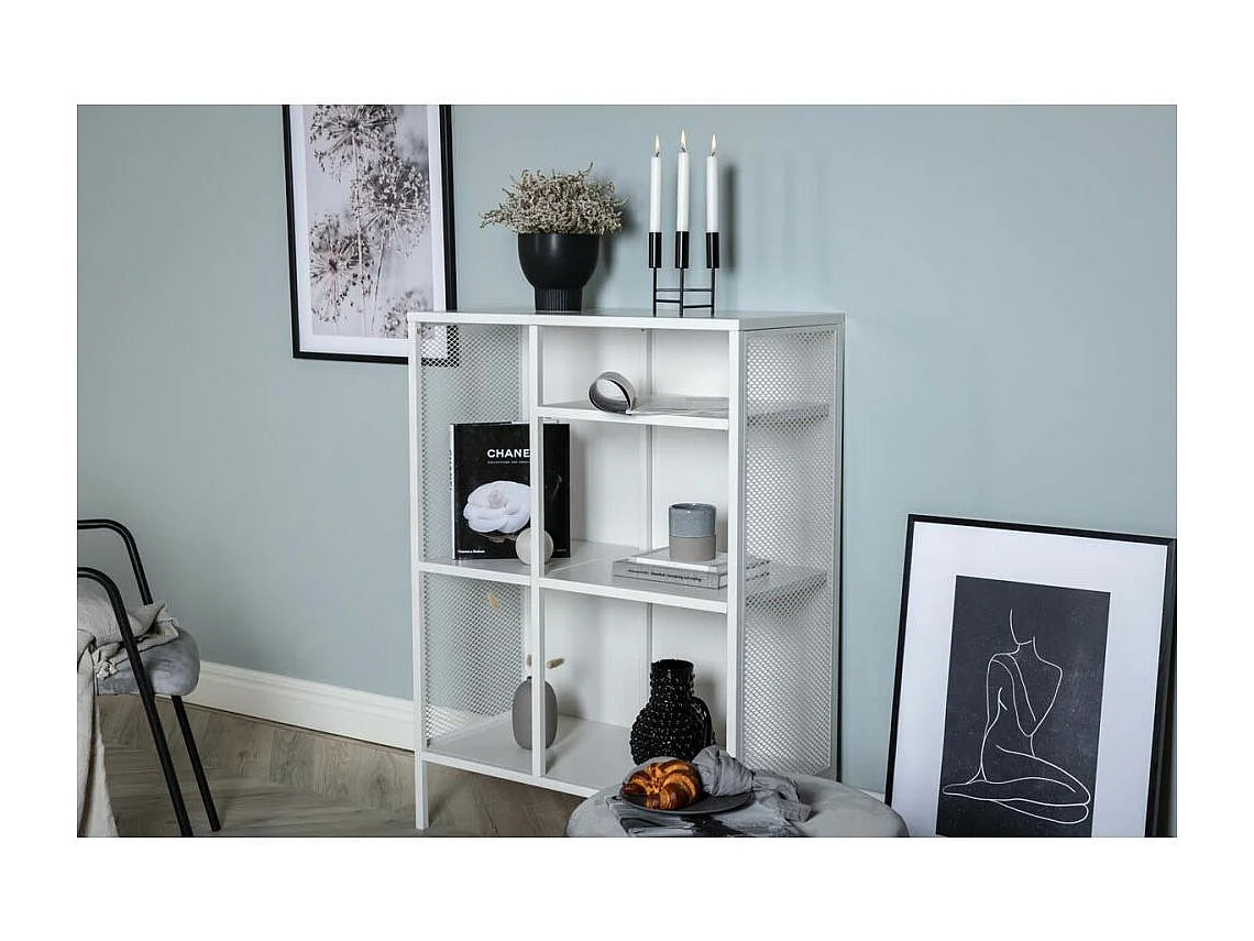 Étagère 3 Niveaux en Métal "Misha" 110cm Blanc