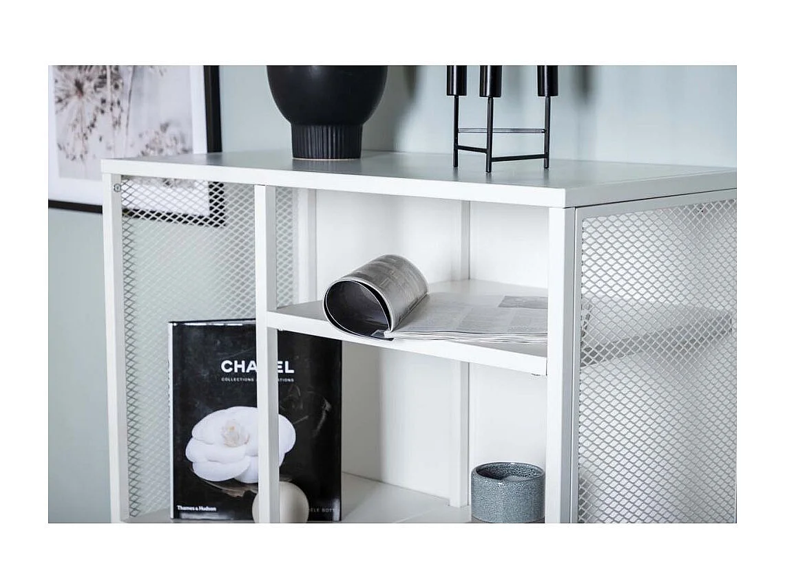 Étagère 3 Niveaux en Métal "Misha" 110cm Blanc