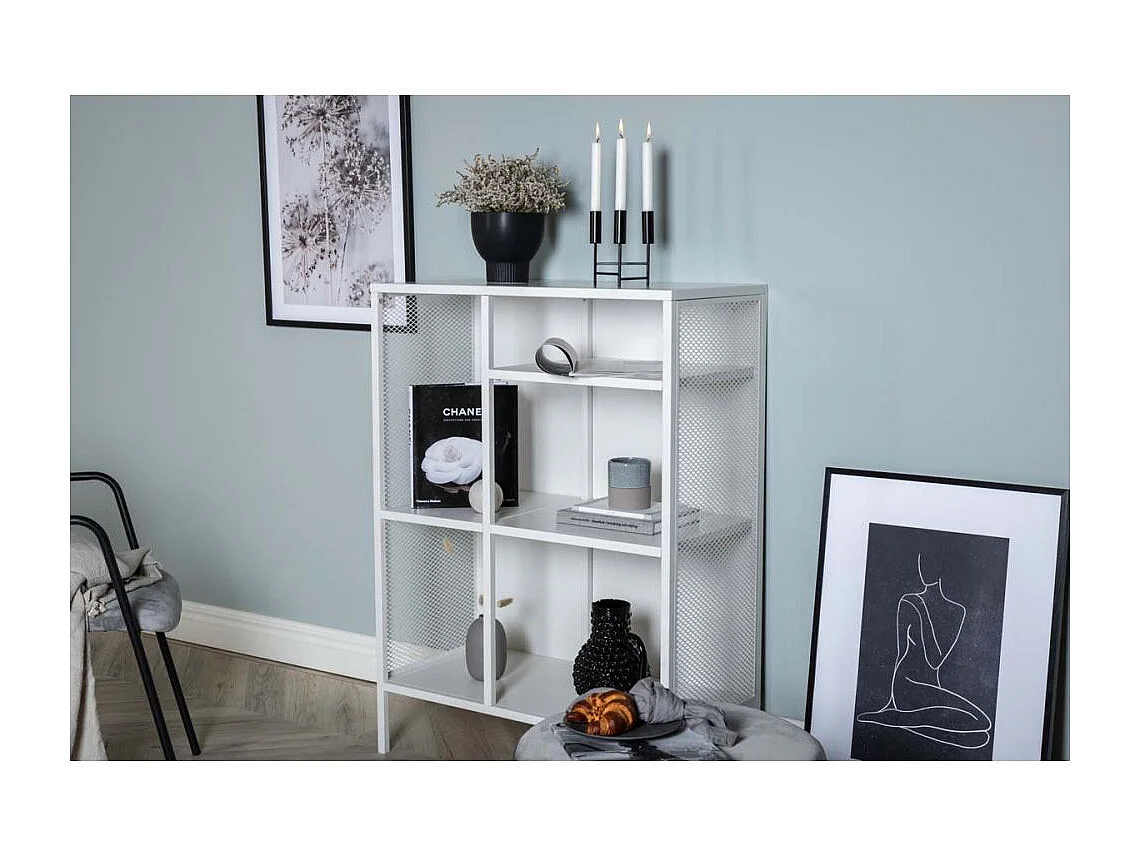 Étagère 3 Niveaux en Métal "Misha" 110cm Blanc