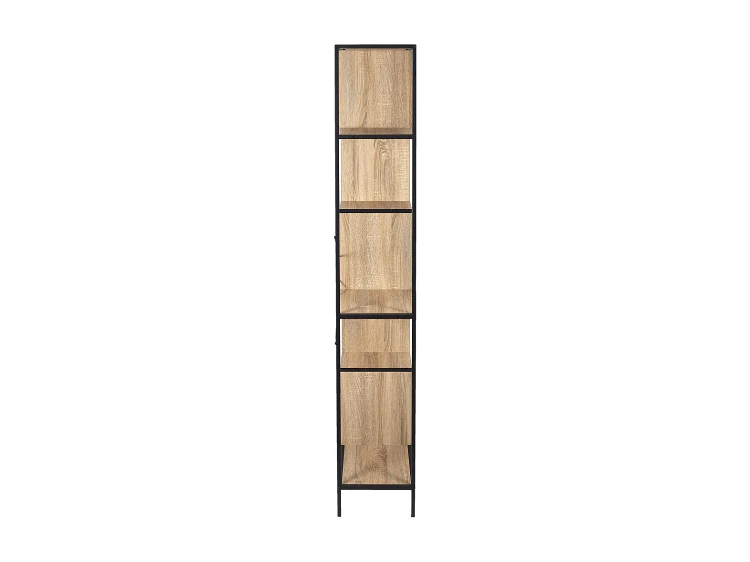 Etagere Edison 80x30x180cm Marron, Noir